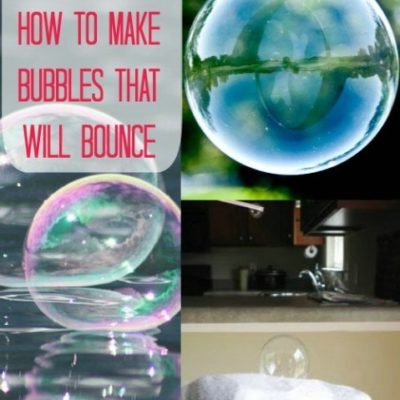 How to make Bubbles that bounce