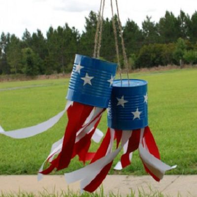 Patriotic Tin Can Windsocks