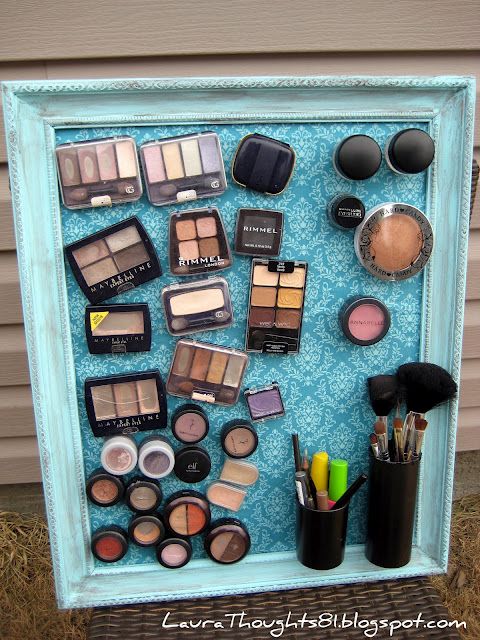 easy and pretty way to keep your makeup organized