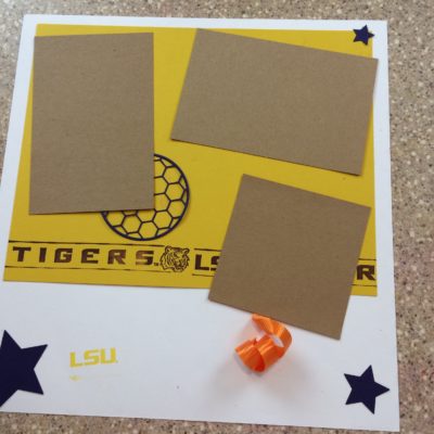LSU Inspired Scrapbook Layout – Feat. ClearSnap