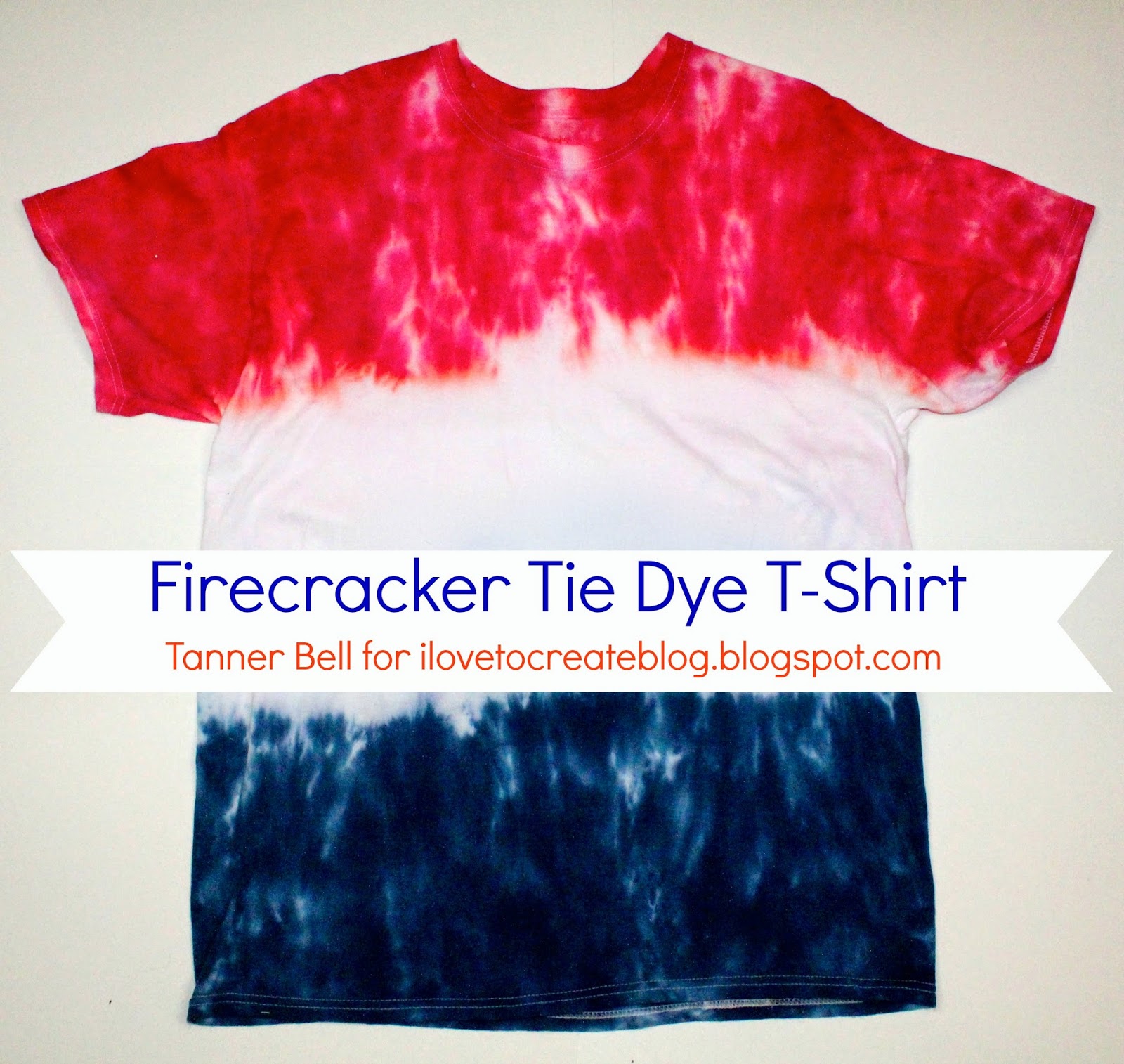 Firecracker tie dye shirt perfect to make during camping