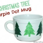 Christmas tree sharpie dot mug