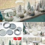 snow globes made from jars