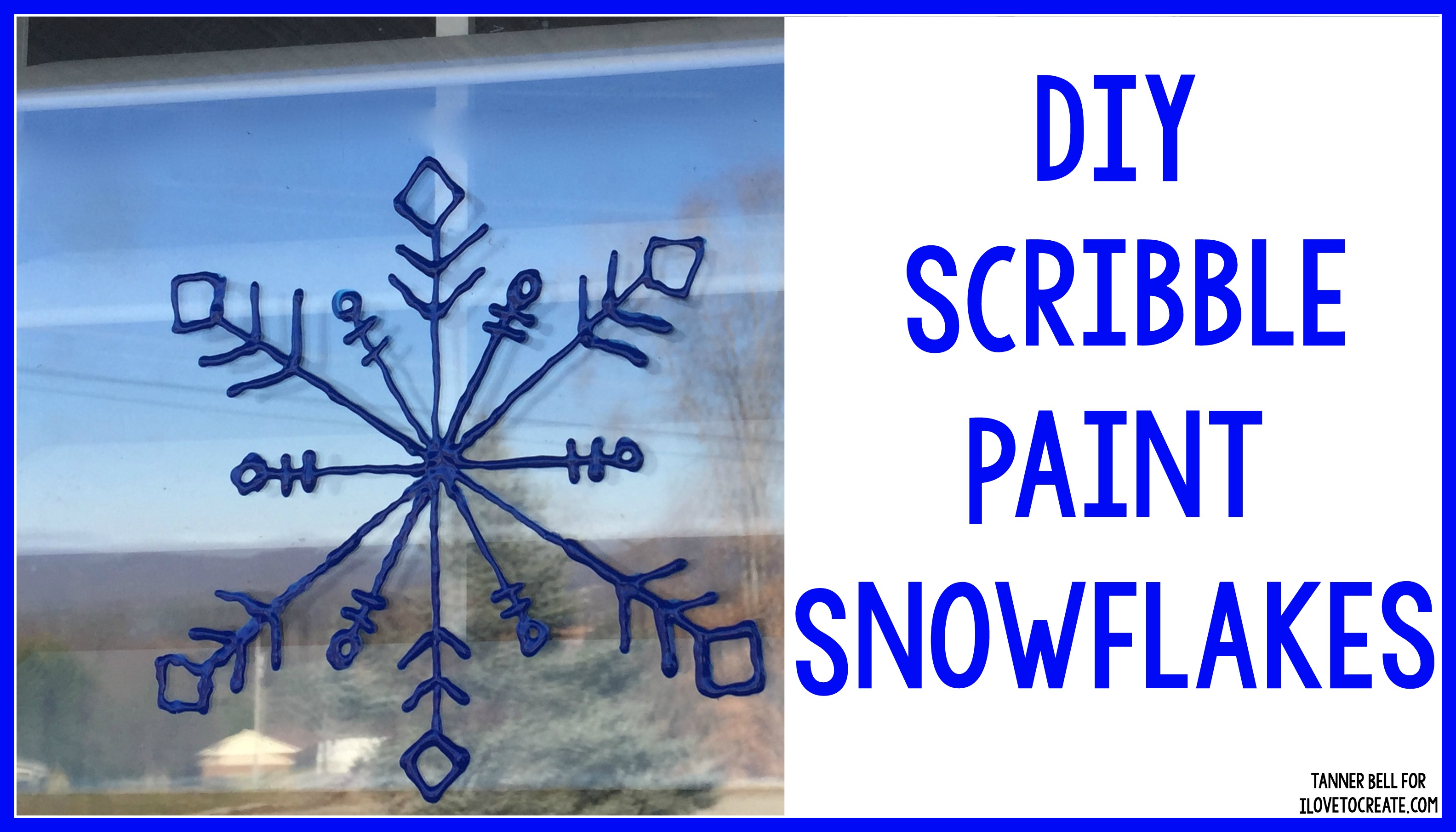 DIY Scribble Paint Snowflakes