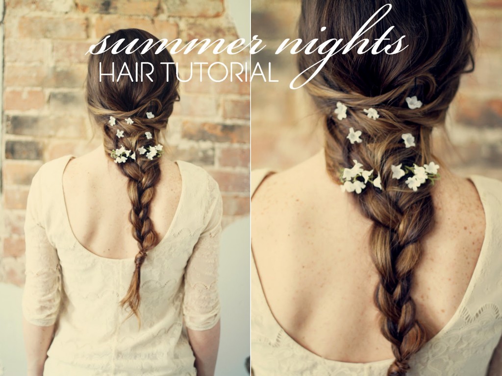 floral hair tutorial 1