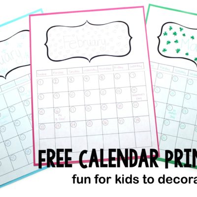 FREE Calendar Printable thumbnail
