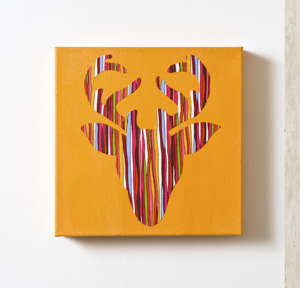 Deer-head-canvas-using-fabric-Duck-Tape