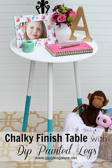 Chalky Finish Table with Dip Painted Legs_Giggles Galore