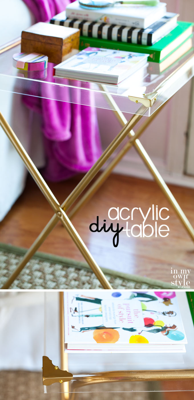 Make-this-chic-table-by-repurposing-a-box-frame-and-a-TV-tray-stand