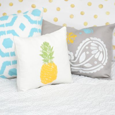 How to Sew and Stencil Pillows thumbnail