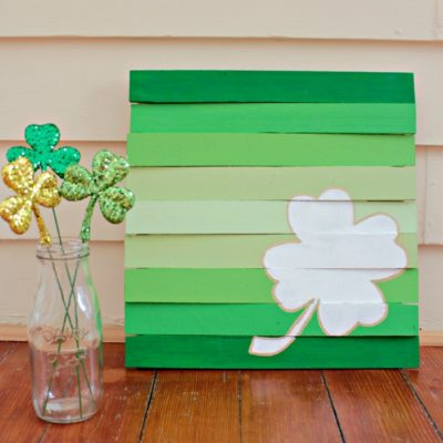 DIY Clover Wood Shim Wall Art thumbnail