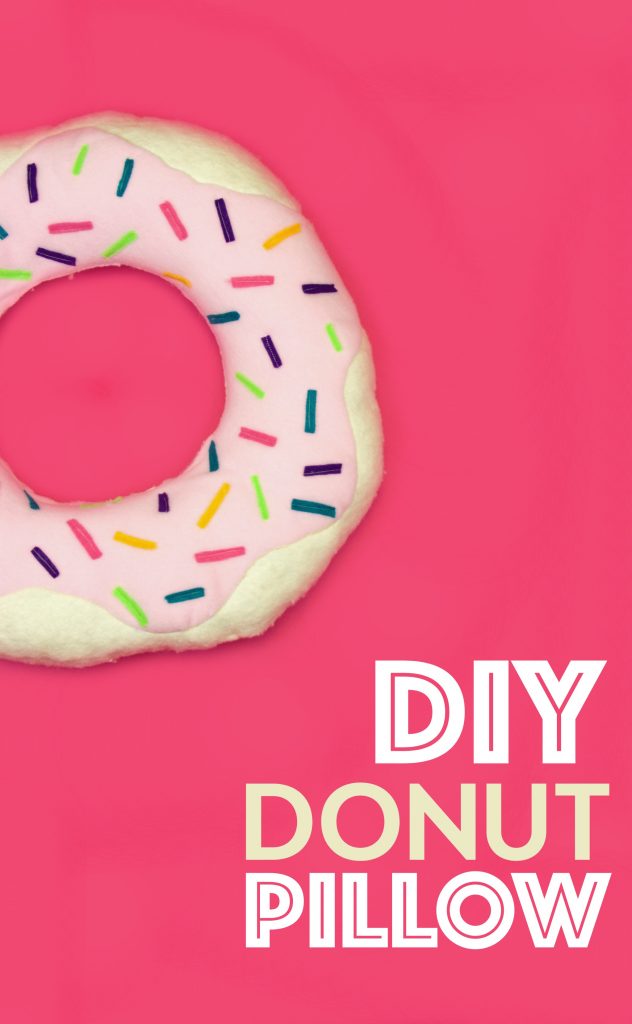 DIY donut pillow craft project for kids