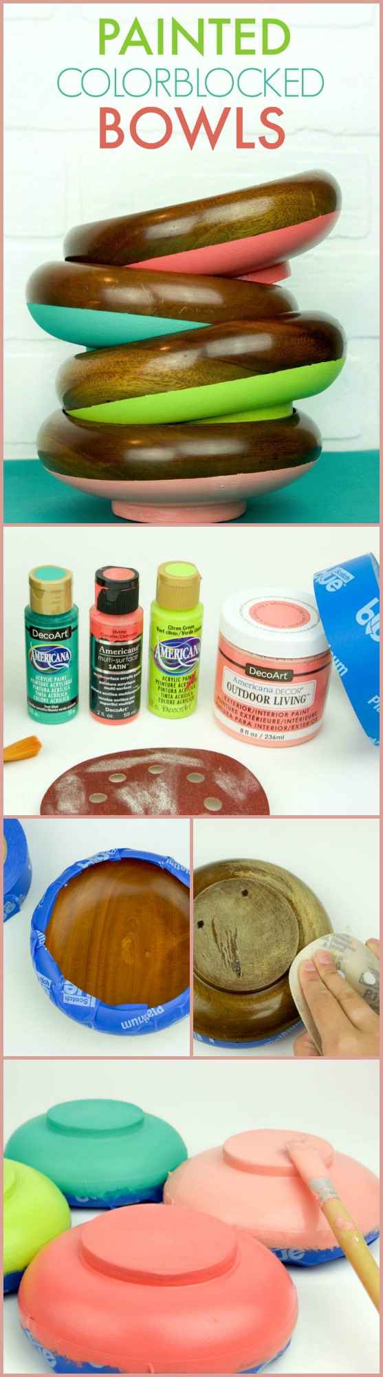 diy painted bowls, diy color blocked bowls, diy bowl ideas, diy painted bowl ideas