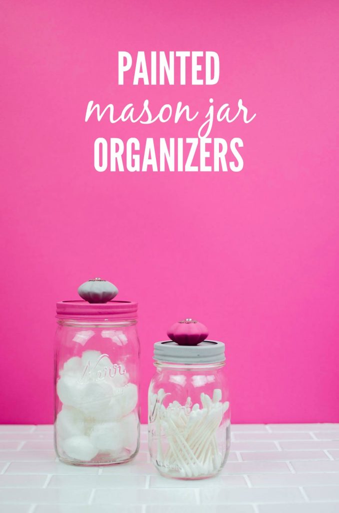 diy painted jar organizers, diy mason jar crafts, mason jar craft ideas, painted mason jar craft