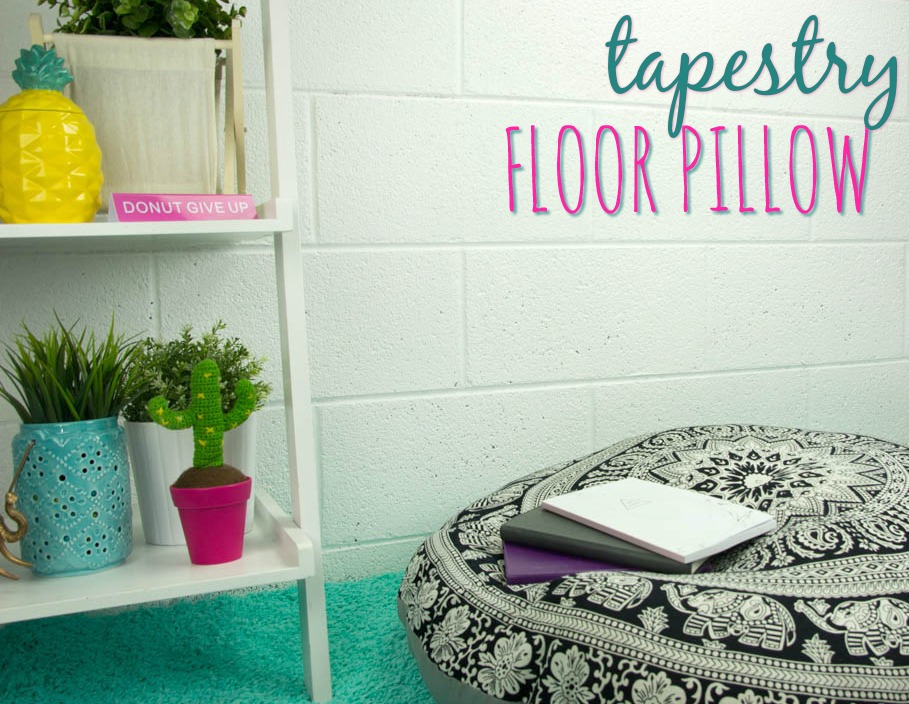 floor pillow, dorm decor, teen crafts, how to sew, sew a pillow, how to sew a pillow