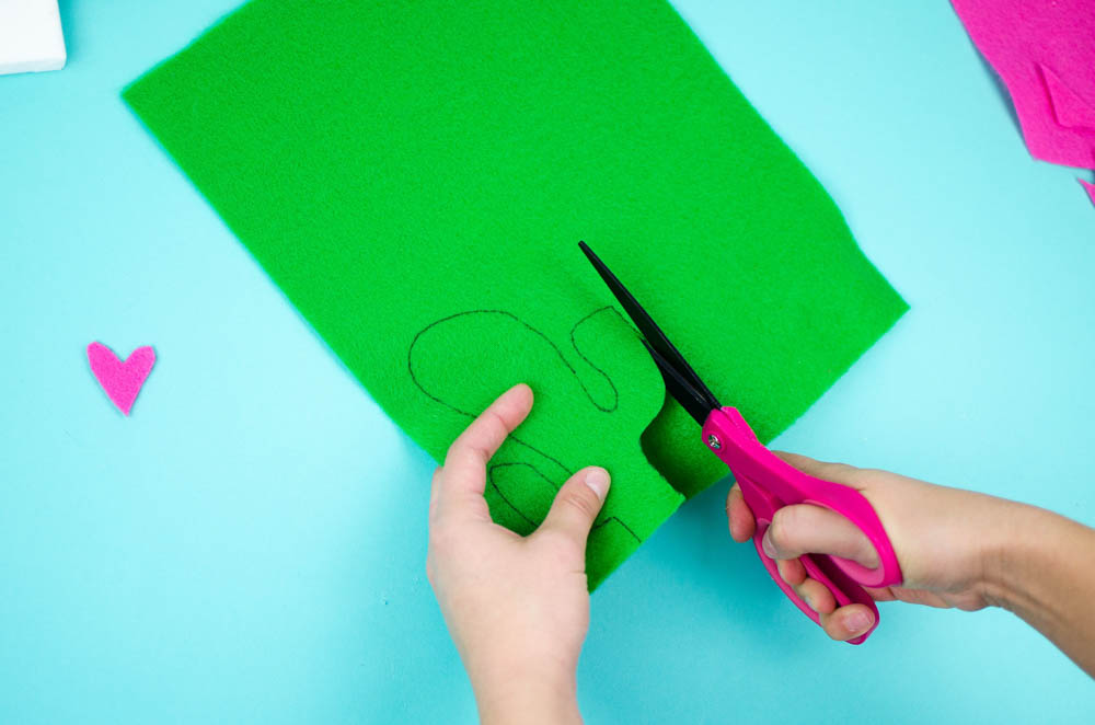 diy cactus canvas, diy canvas art, diy wall art, felt cactus 