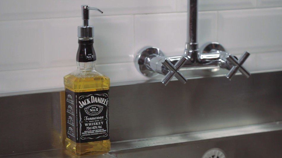 How to Repurpose Your Glass Bottle Into a Soap Dispenser