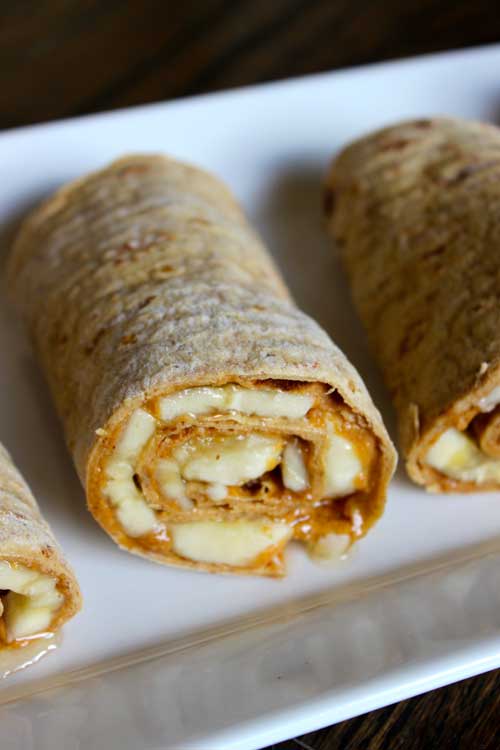 Banana Peanut Butter And Honey Roll-ups