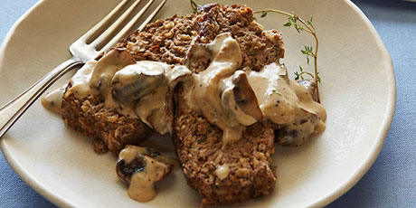 Meatless Meatloaf with Mushroom Gravy
