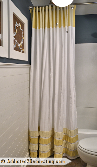 Make An Extra Long Shower Curtain With Pleated Ruffle Accents