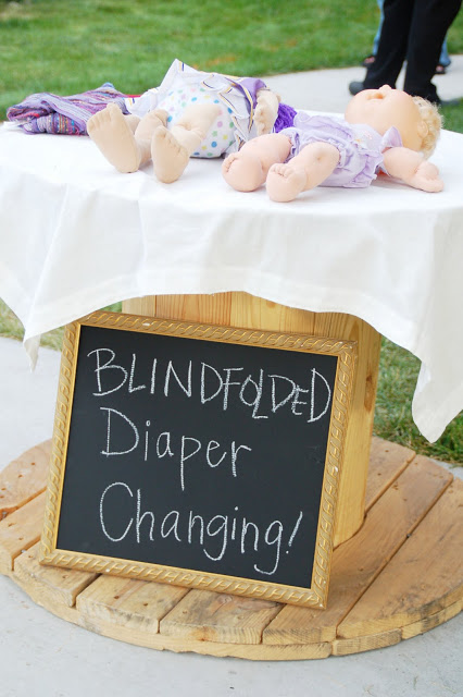 Diaper the baby blindfolded