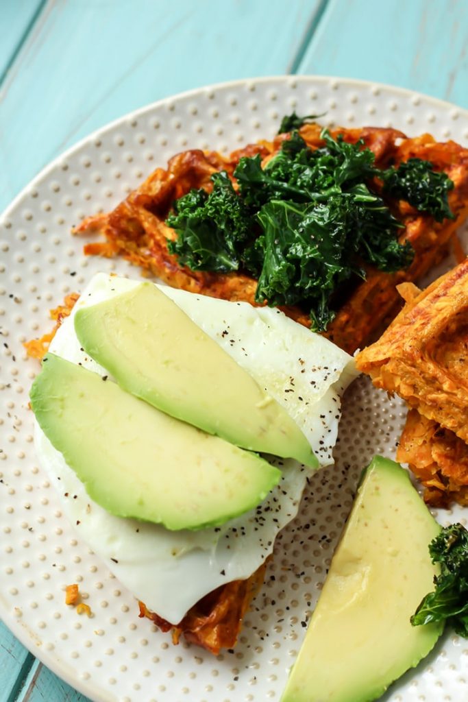 PALEO SWEET POTATO WAFFLE BREAKFAST SANDWICH 