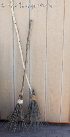 Make your own Witch Brooms and Halloween Signs