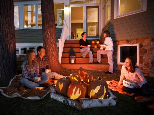 Halloween Pumpkin Faux Bonfire
