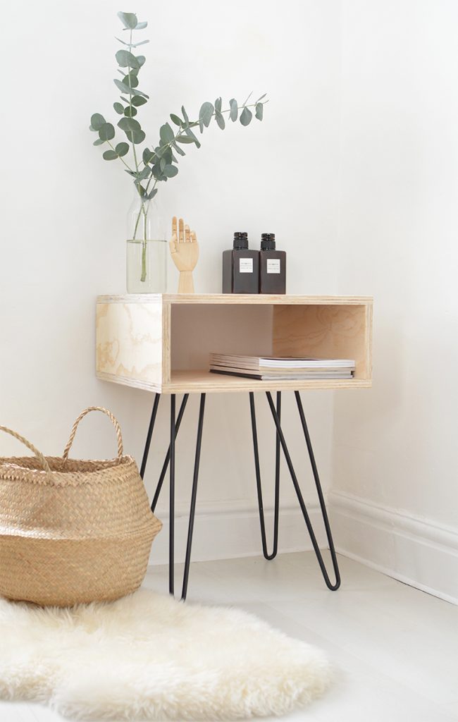 DIY mid-century nightstand