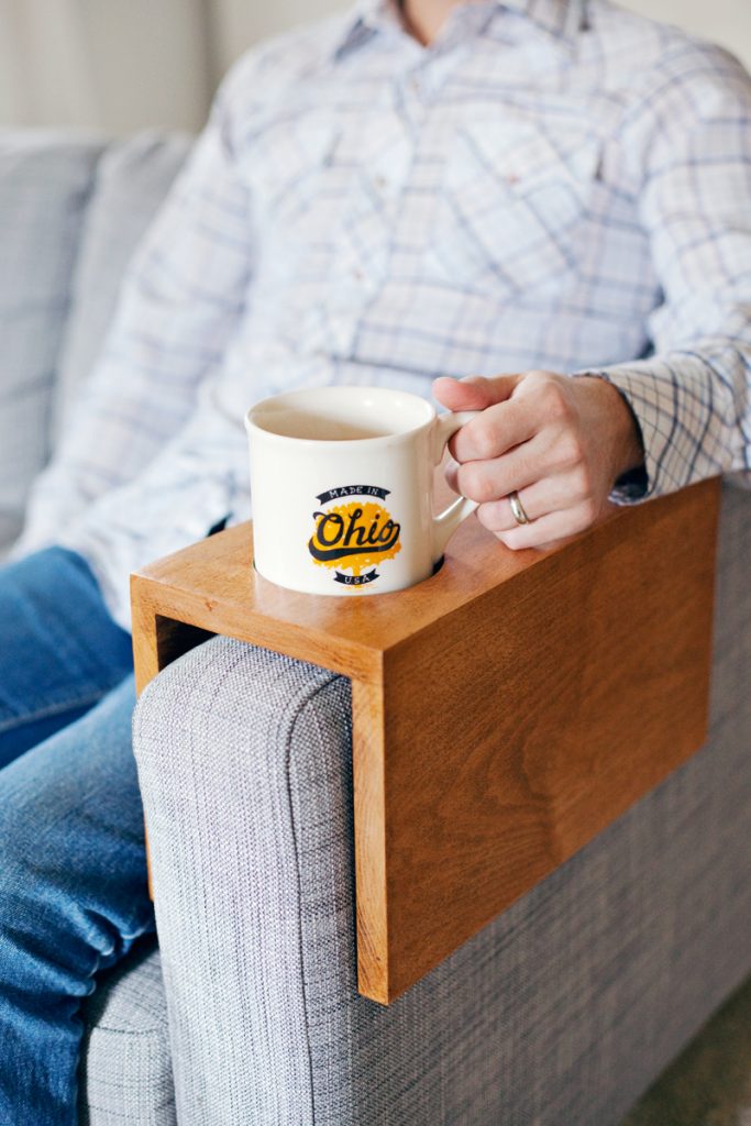 Wooden Sofa with Cup holder 