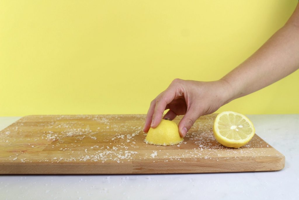 Salt and Lemon Clean Cutting Boards