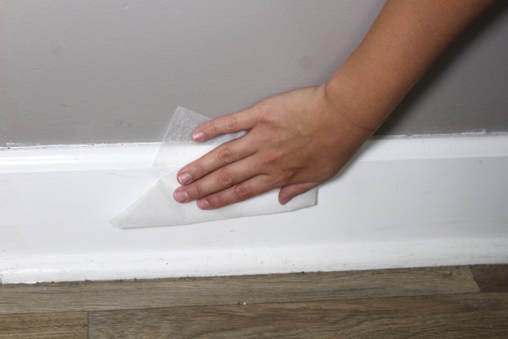 Dryer Sheets Keep Baseboards Clean and Dust Free
