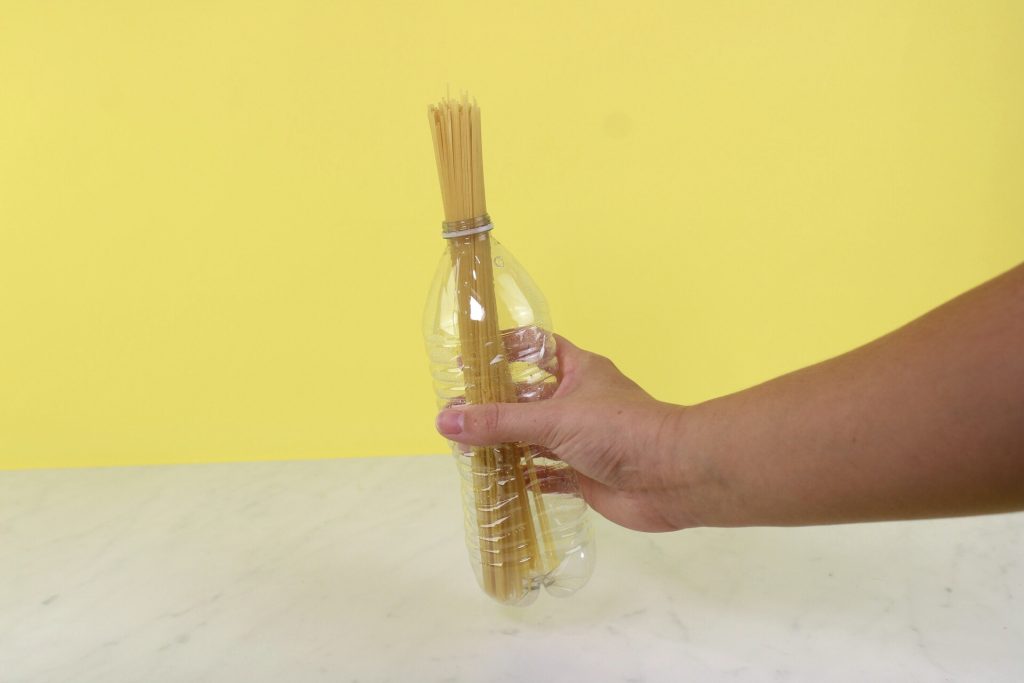 Water Bottle For Perfect 1 Person Portion of Spaghetti 