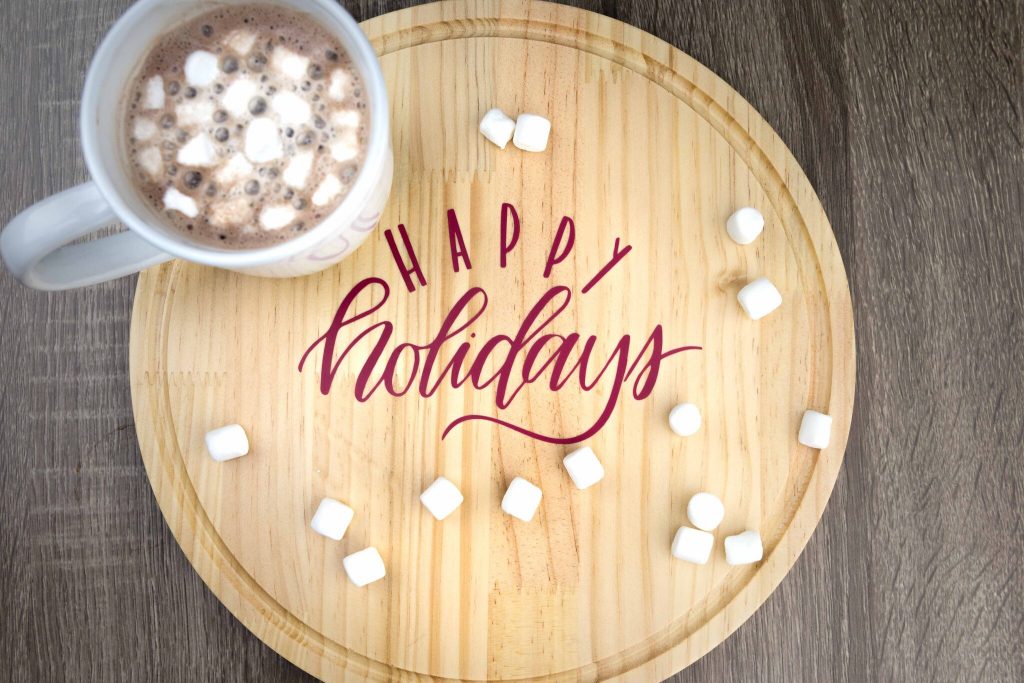 Vinyl Decal Holiday Serving Tray