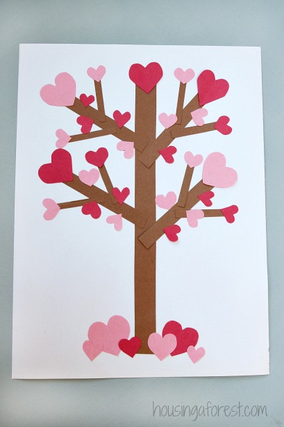 Valentine’s Day Tree Paper Craft
