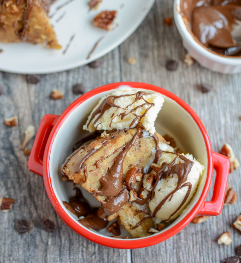 instant pot gingerbread bread pudding dessert recipe for a party or holiday