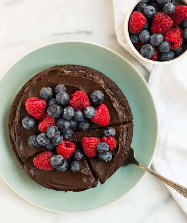 marvelously moist, chocolate-fudge-frosting-topped, and one-bowl wonder of an Instant Pot Cake 