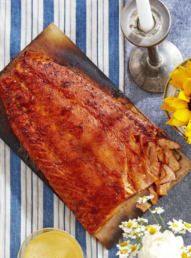 sweet and smokey cedar planked salmon grilled flavor-packed fish dinner