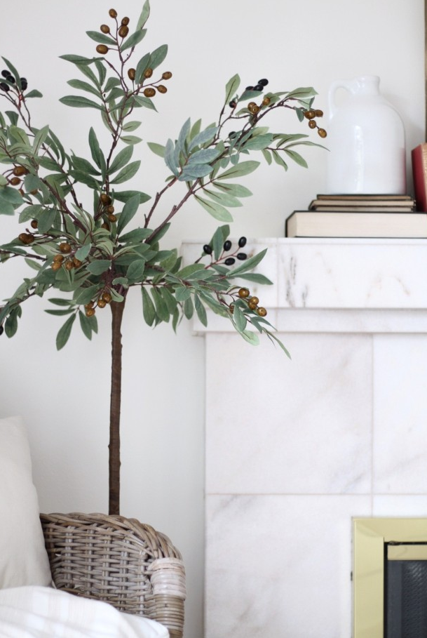 DIY faux olive tree home decor