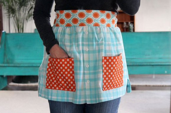 apron you can make from an old shirt