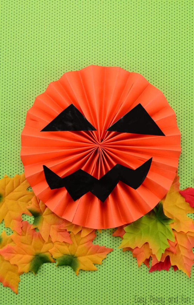 Paper Jack O’Lantern Halloween Crafts For Kids