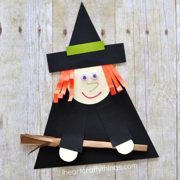 Witch Paper Craft for Halloween Art Project