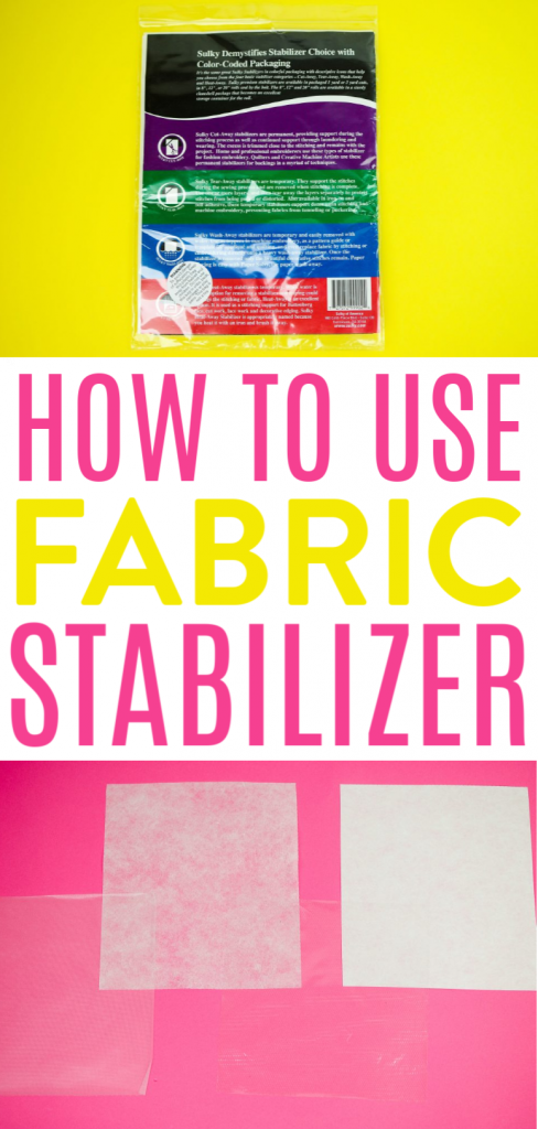 HOW TO USE FABRIC STABILIZER