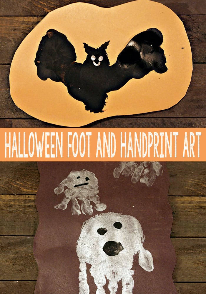 Halloween Handprint and Footprint Art Project For Kids