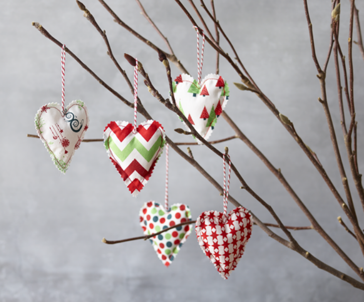 Hanging Hearts Pattern Handmade Christmas Craft Projects