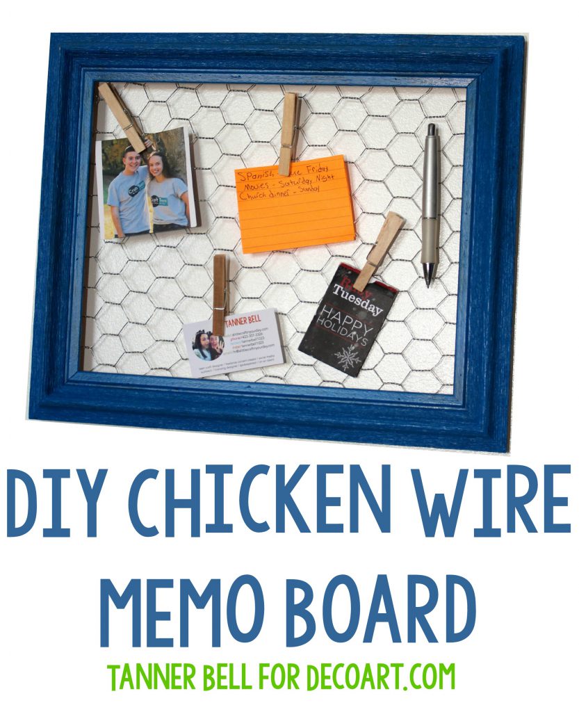 chicken wire memo board