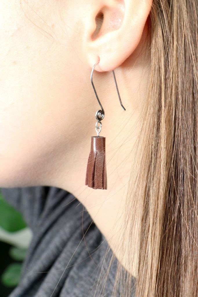 A beautiful tassel earring fun to make and perfect as a stocking stuffer