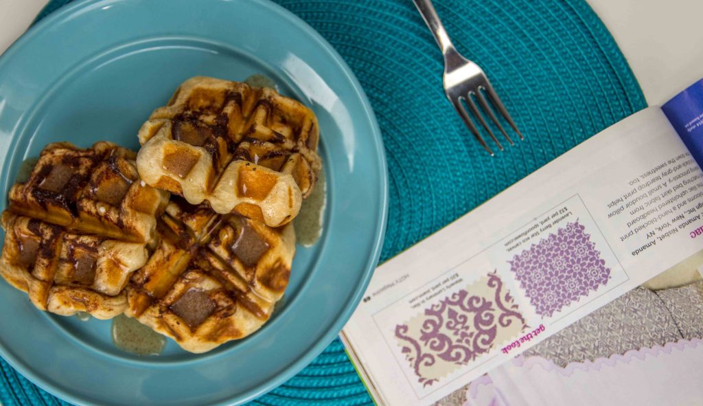Cinnamon roll waffles