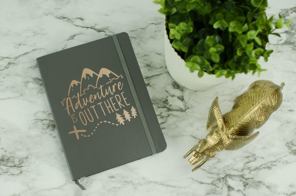 personalize a notebook with vinyl decals