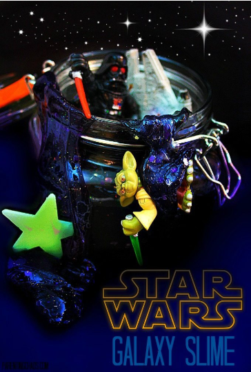 Galaxy slime with Star Wars toys 